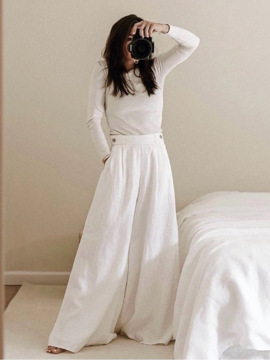 Banana Republic Pants - Banana Republic Lina Linen Wide-Leg High-Waist Pants